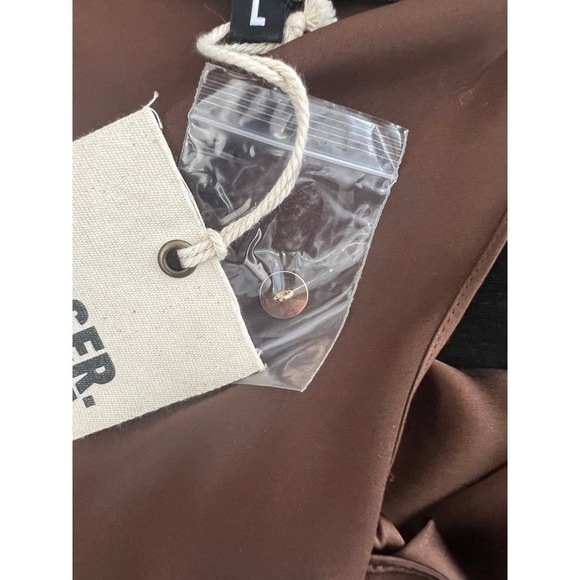 Ser.o.ya Shea Silk Dress in Chocolate - Picture 12 of 14